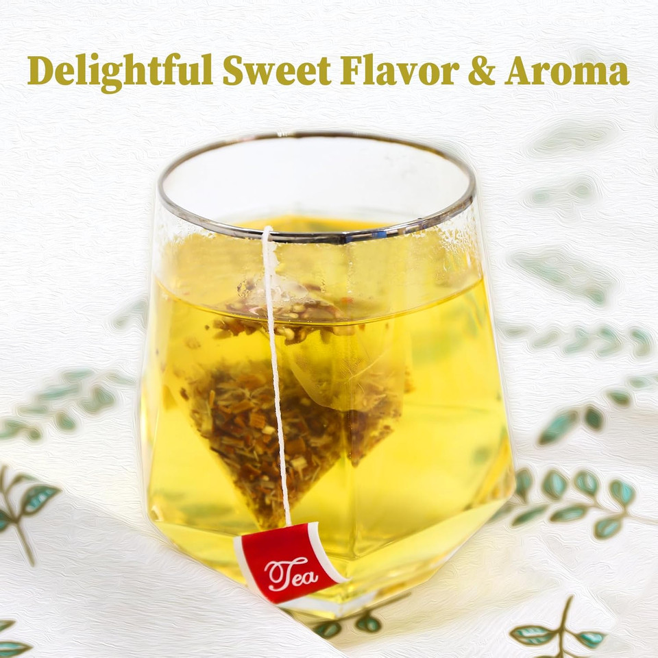 Fullchea - Ginseng Tea Bags, 60 Teabags - Pure Ginseng Root Tea - Caffeine-Free - Non-Gmo - Energizing & Immune Support