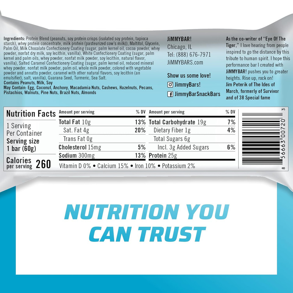 Functional Protein Bars - High-Performance Energy Snacks With Caffeine - Low Sugar & Non-Gmo - Gluten Free Protein Bars For Workout & Energy Boosting | Golden Vanilla Cookies 'N Cream -12 Count