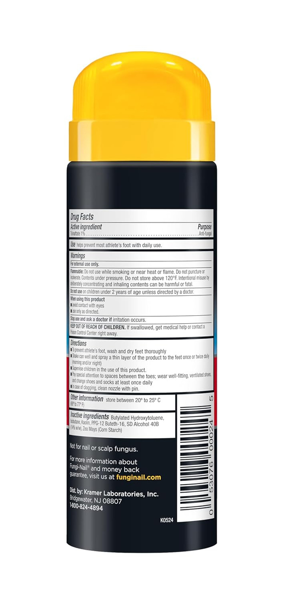 Fungi-Nail Everyday Anti-Fungal Powder Spray, Stops Foot Fungus, Prevents Most AthleteS Foot, Absorbs Wetness To Fight Odor, Talc-Free, 4.6Oz