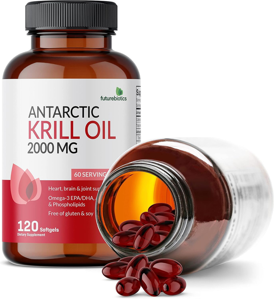 Futurebiotics Antarctic Krill Oil 2000Mg With Astaxanthin, Omega-3S Epa, Dha And Phospholipids - 100% Pure Premium Krill Oil Heavy Metal Tested, Non Gmo  120 Softgels