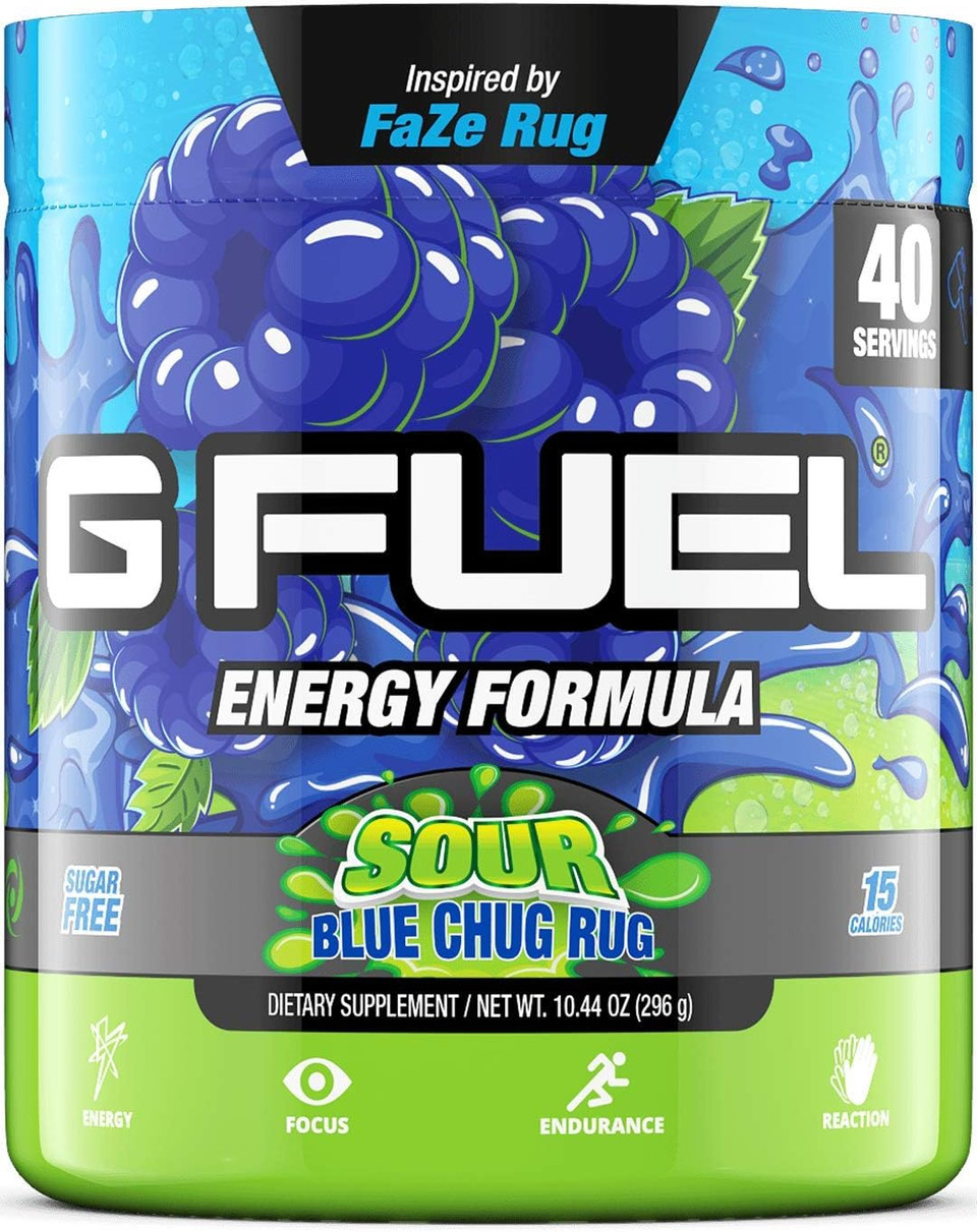 G Fuel Sour Blue Chug And Shaker Bottle Bundle