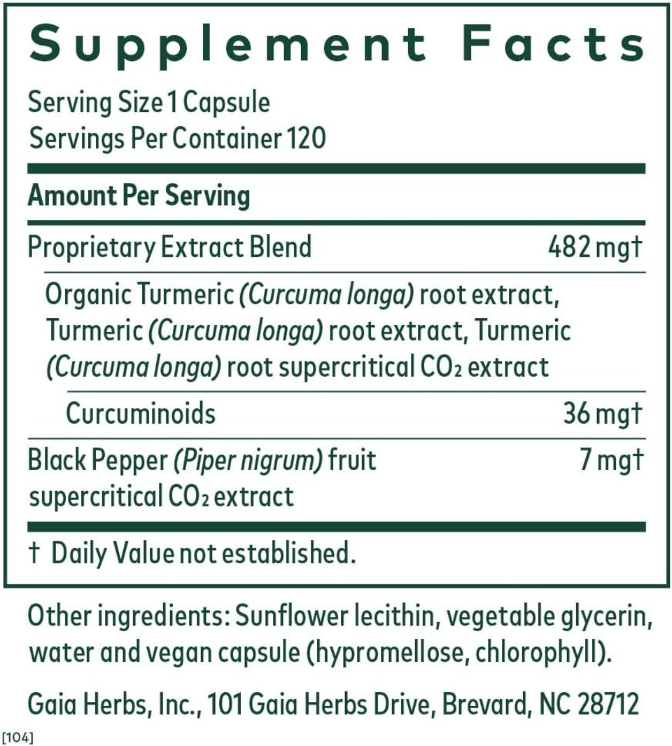 Gaia Herbs Pro Curcuma Supreme Nf-Kb Formula - Immune Support Supplement - Contains Turmeric Extract & Black Pepper Extract - 120 Liquid Phyto-Caps