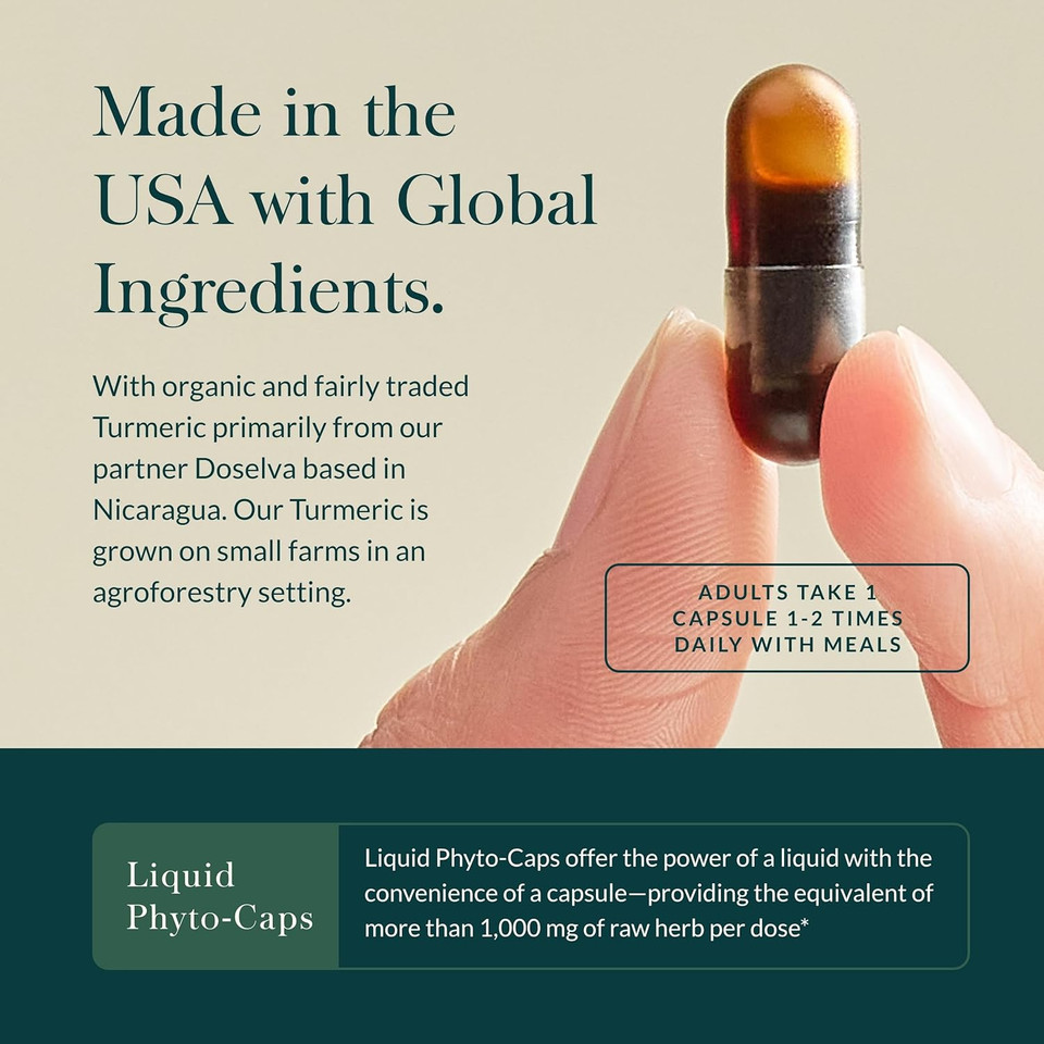 Gaia Herbs Turmeric Supreme Extra Strength - Supports Occasional Swelling From Normal Wear & Tear - With Turmeric Curcumin & Black Pepper - 120 Vegan Liquid Phyto-Capsules (Up To 120-Day Supply)