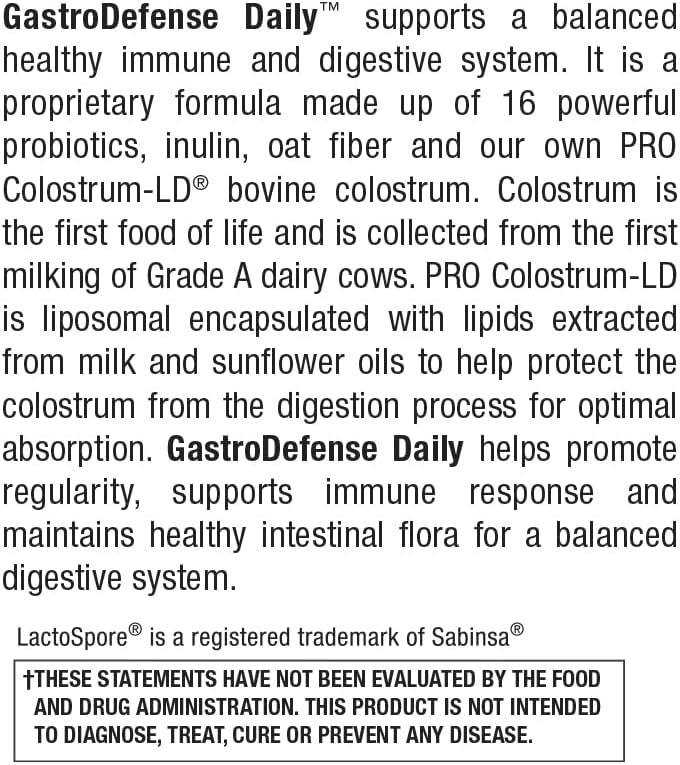 Gastrodefense® Daily Probiotic Capsules - 60 Count