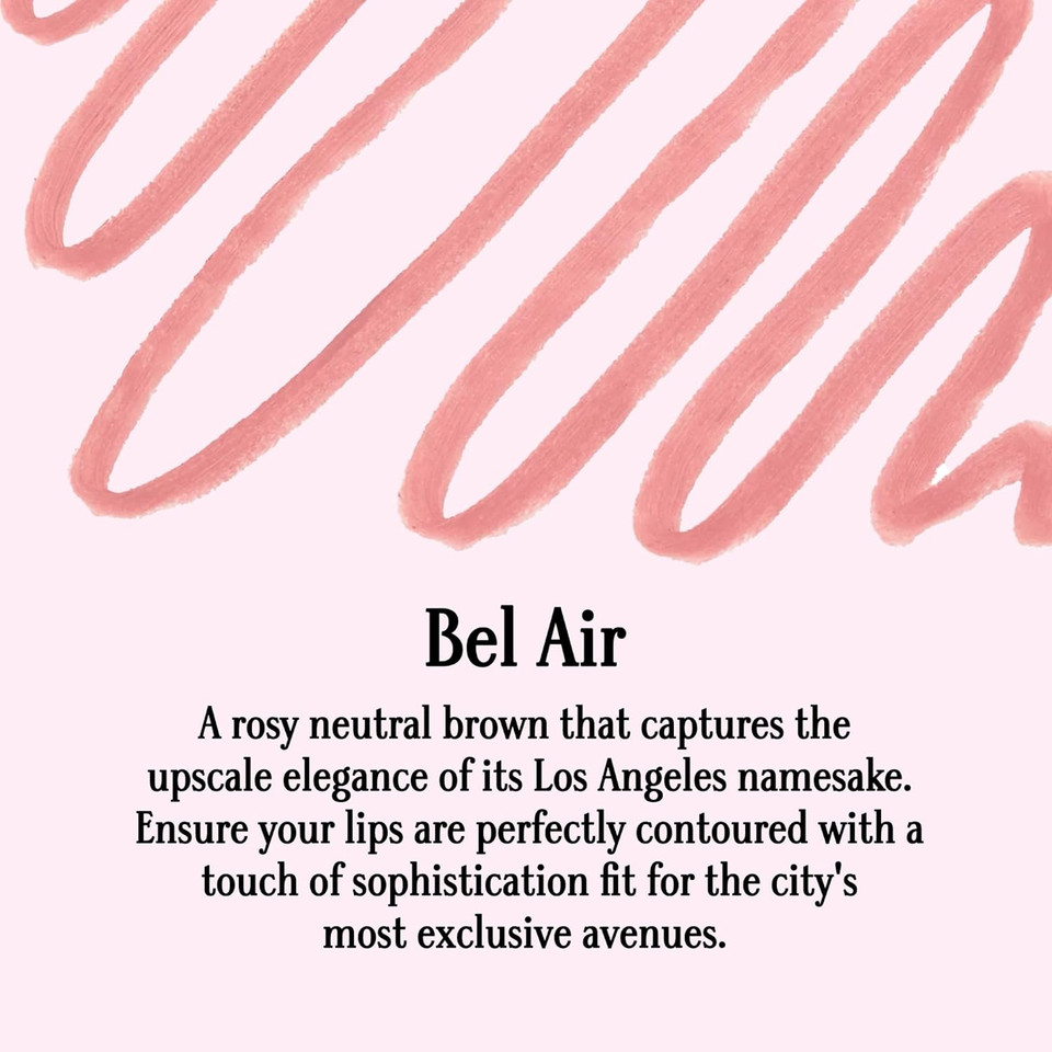 Gerard Cosmetics Lip Pencil (Bel Air), Ultra Pigmented Matte Pink Lip Liner, Long Lasting, Hydrating Creamy Formula, Cruelty Free