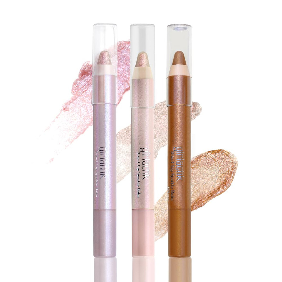 Girlactik 3-In-1 Lip Sparkle Balm, Flirty .09 Oz