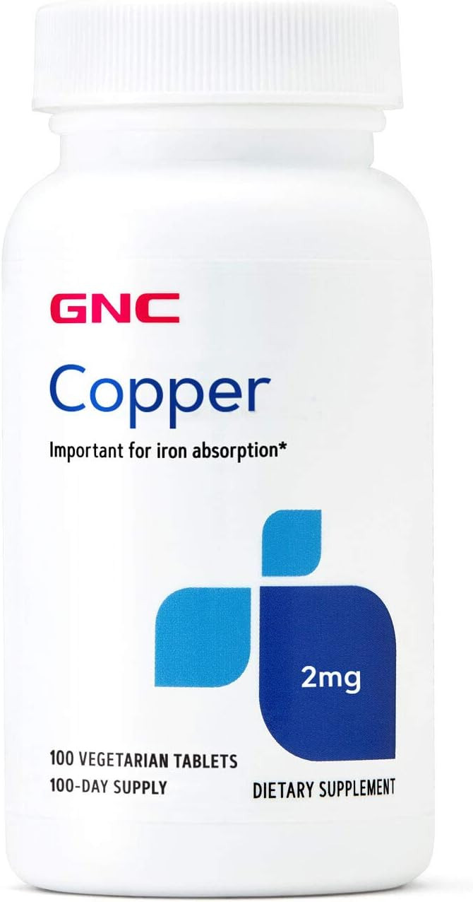 Gnc Copper 2Mg, Important For Iron Absorption, 100 Count
