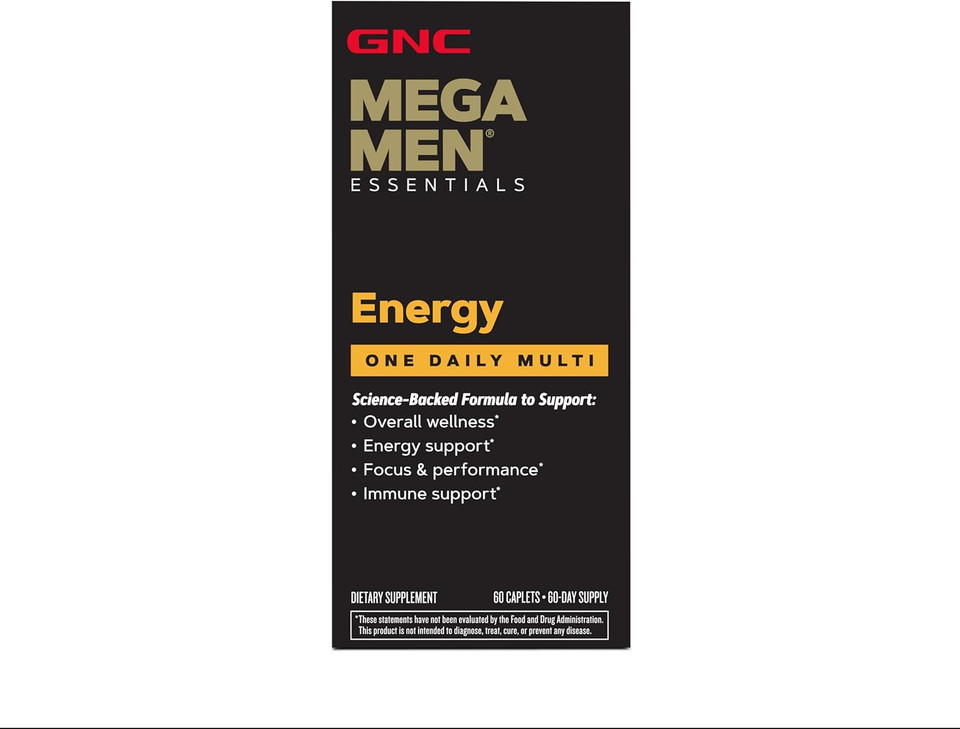 Gnc Mega Men Energy Multivitamin, One Daily, 60 Caplets