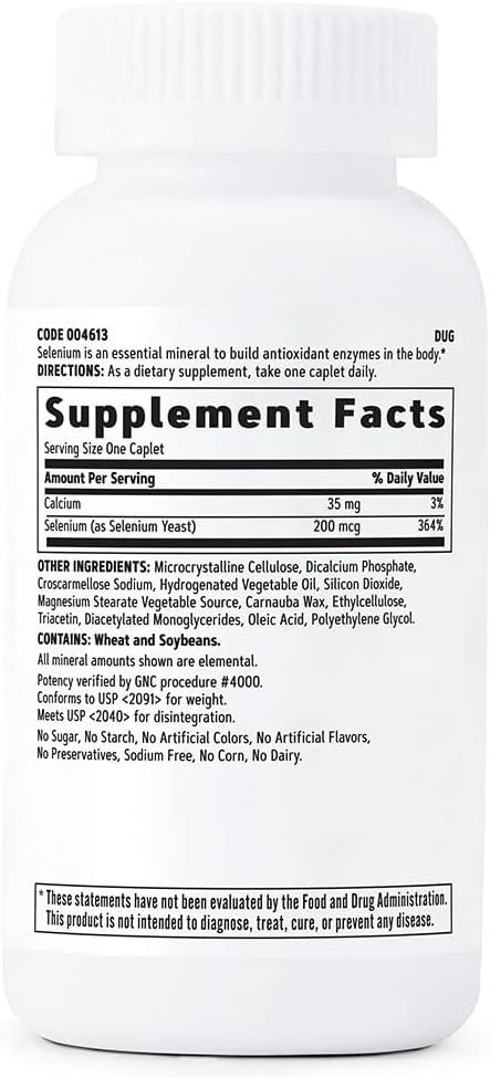 Gnc Selenium 100Mcg | Vegetarian - 100 Tablets