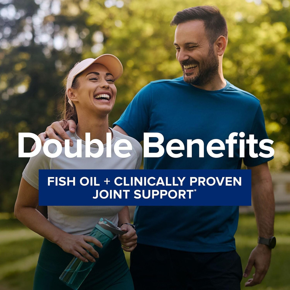 Gnc Triple Strength Fish Oil Plus Joint Omega 3, 1000Mg Epa And Dha, Heart Health, Plus Fast 5 Day Comfort, Brain, Skin, And Eye, Antioxidants And Botanical Extracts, Control Fish Burps, 30 Servings