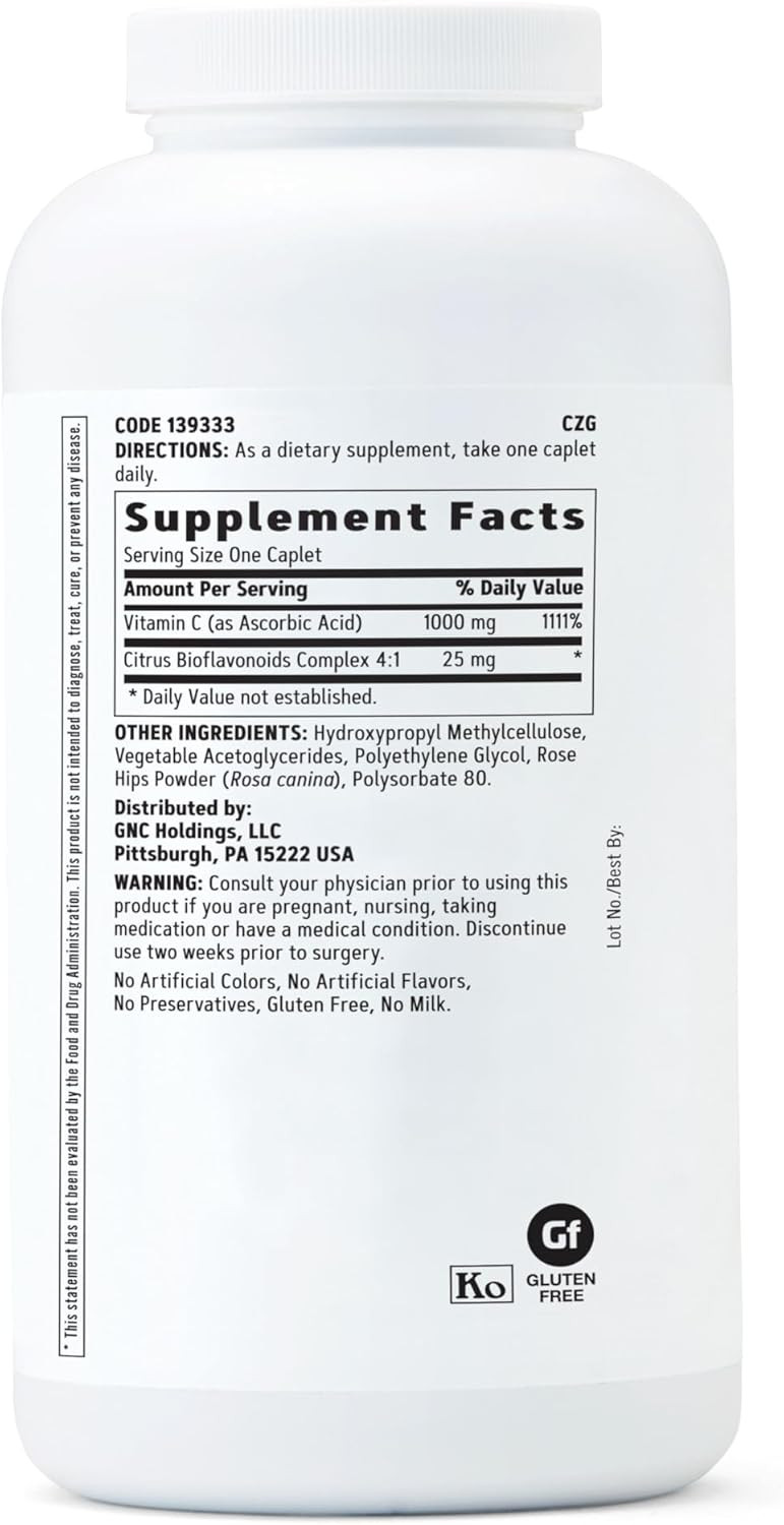 Gnc Vitamin C 1000Mg Supplement, Timed Release, Provides Immune Support, 360 Servings