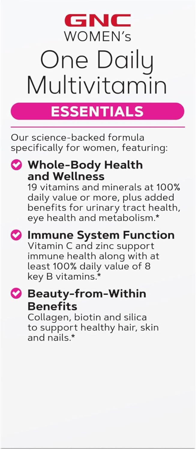 Gnc Women'S One Daily Multivitamin Essentials, 60 Caplets