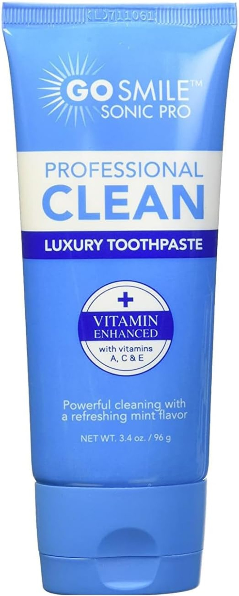 Go Smile Professional Clean Luxury Whitening Toothpaste, Large 3.4Oz Tube, Enriched With Vitamins A, C & E, Mint Flavor Eliminates Bad Breath, Removes Stains, Dentist Recommended, Made In The Usa