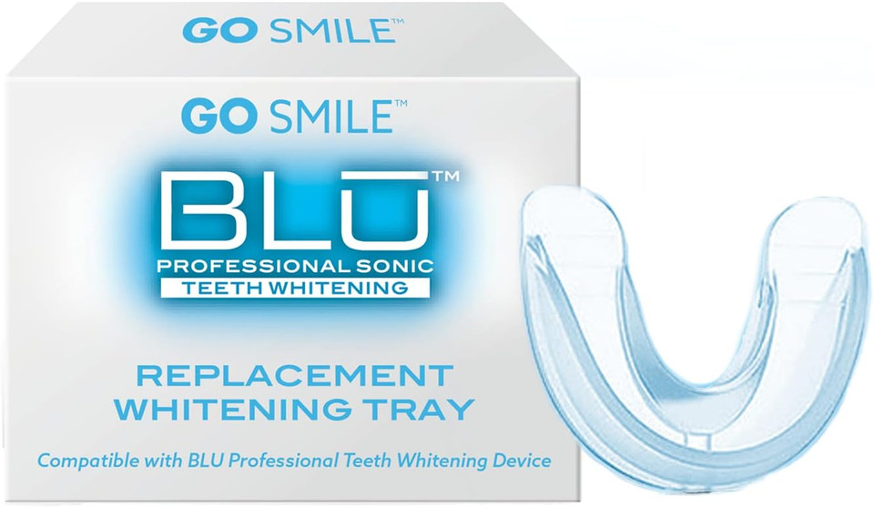 Go Smile Sonic Blu Hands-Free Sonic Toothbrush Replacement Silicone Whitening Tray - Use With Blue Light Foaming Toothpaste Or Teeth Whitening Gel For Gentle Whitening With No Tooth Sensitivity, 1 Ct