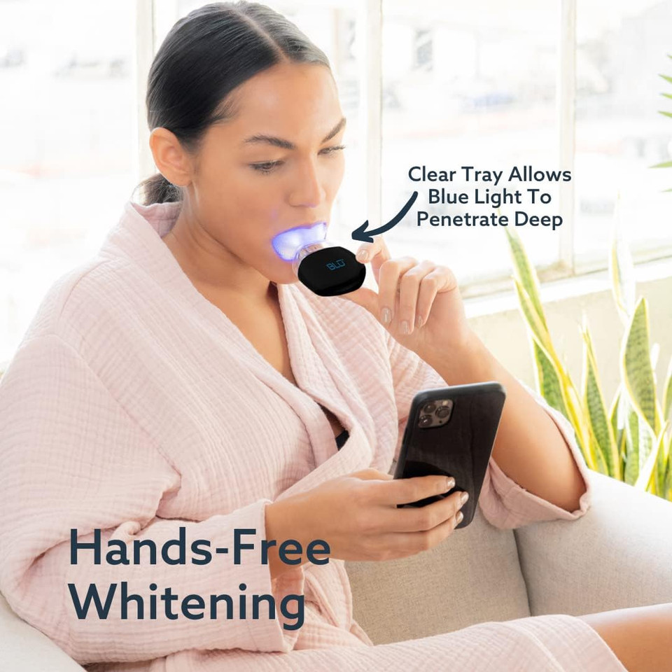 Go Smile Sonic Blu Hands-Free Sonic Toothbrush Replacement Silicone Whitening Tray - Use With Blue Light Foaming Toothpaste Or Teeth Whitening Gel For Gentle Whitening With No Tooth Sensitivity, 1 Ct