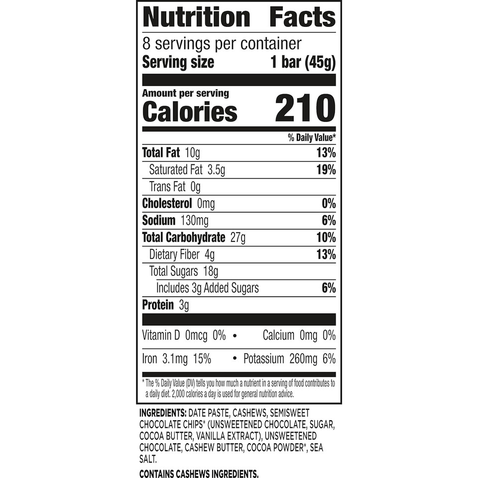 Lã£ÂRabar Double Chocolate Truffle, Gluten Free Vegan Fruit & Nut Bars, 8 Ct8 Count (Pack Of 1)