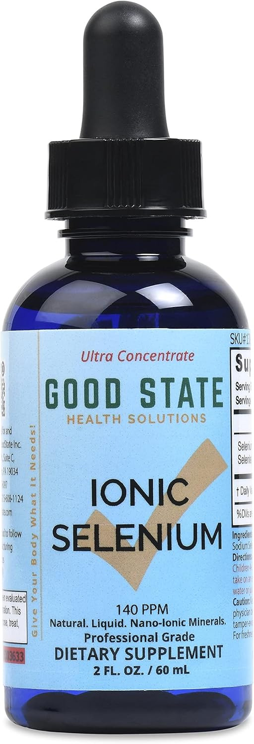 Good State Liquid Ionic Minerals - Selenium Ultra Concentrate - (10 Drops Equals 70 Mcg) (100 Servings Per Bottle)