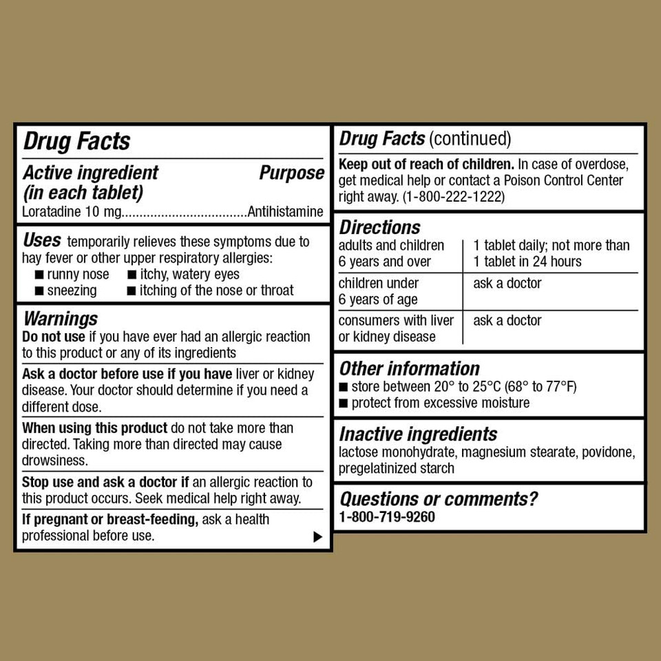 Goodsense Allergy Relief Loratadine Tablets 10 Mg, Antihistamine, Allergy Medicine For 24 Hour Allergy Relief, 365 Count