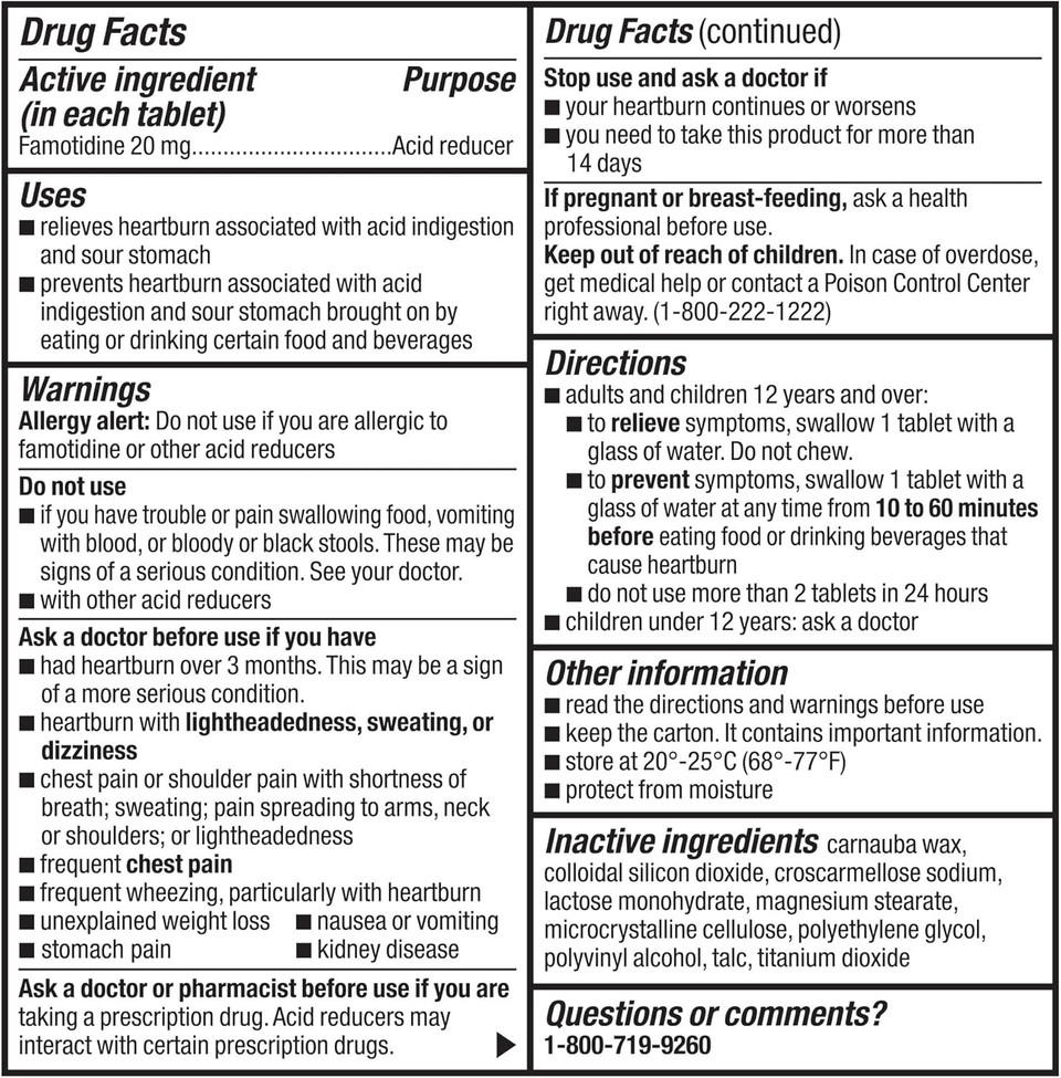 Goodsense Maximum Strength Famotidine Tablets, 20 Mg, Acid Reducer, Heartburn Relief