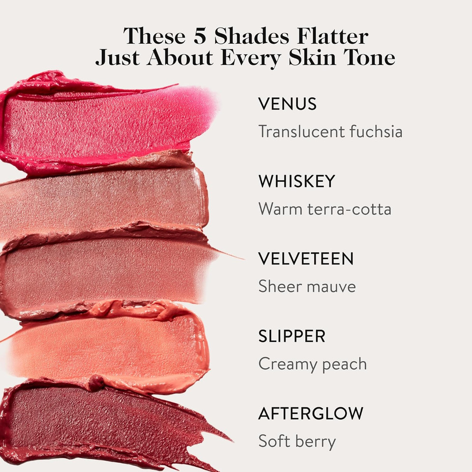 Goop Beauty Cream Blush | Sheer Pop Of Color For Lips & Cheeks | Vitamin C, Vitamin E & Safflower Oil | Natural Makeup For Glowing Skin | 0.5 Oz | Slipper - Creamy Peach