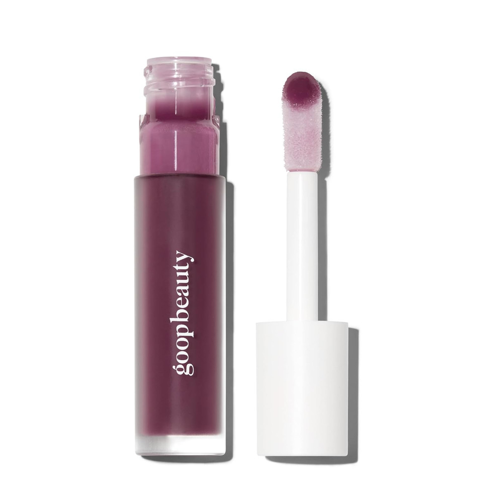 Goop Beauty Hydra-Barrier Gel Gloss | Hydrating Lip Gloss To Moisturize & Plump Lips | Hyaluronic Acid & Vitamin E | Spice - Sheer Cocoa | 0.13 Oz