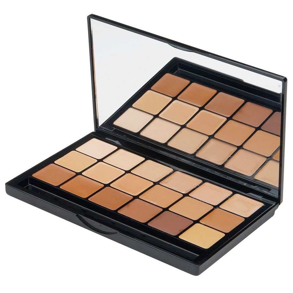 Graftobian Glamour Crème Ultra Hd Foundation Super Palettes - Foundation Palette, Contour Makeup, Foundation For Professional Makeup Kit, Face Makeup For Full Coverage - Warm Color