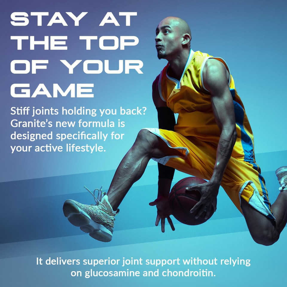 Granite Joint Care: Premium Uc-Ii Collagen, Turmeric Curcumin C3, Akba Boswellia + More - All-In-One Support For Joint Mobility, Comfort & Strength (60Ct)