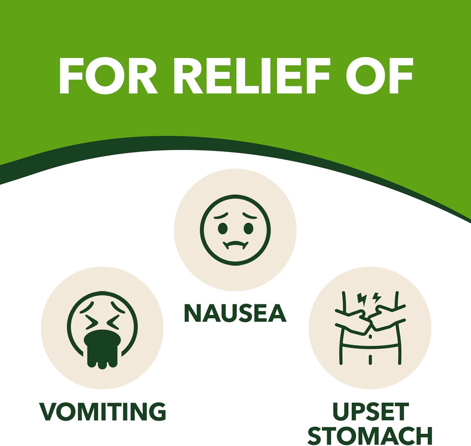 Gravol Ginger Tablets For Upset Stomach And Nausea, 20Ct