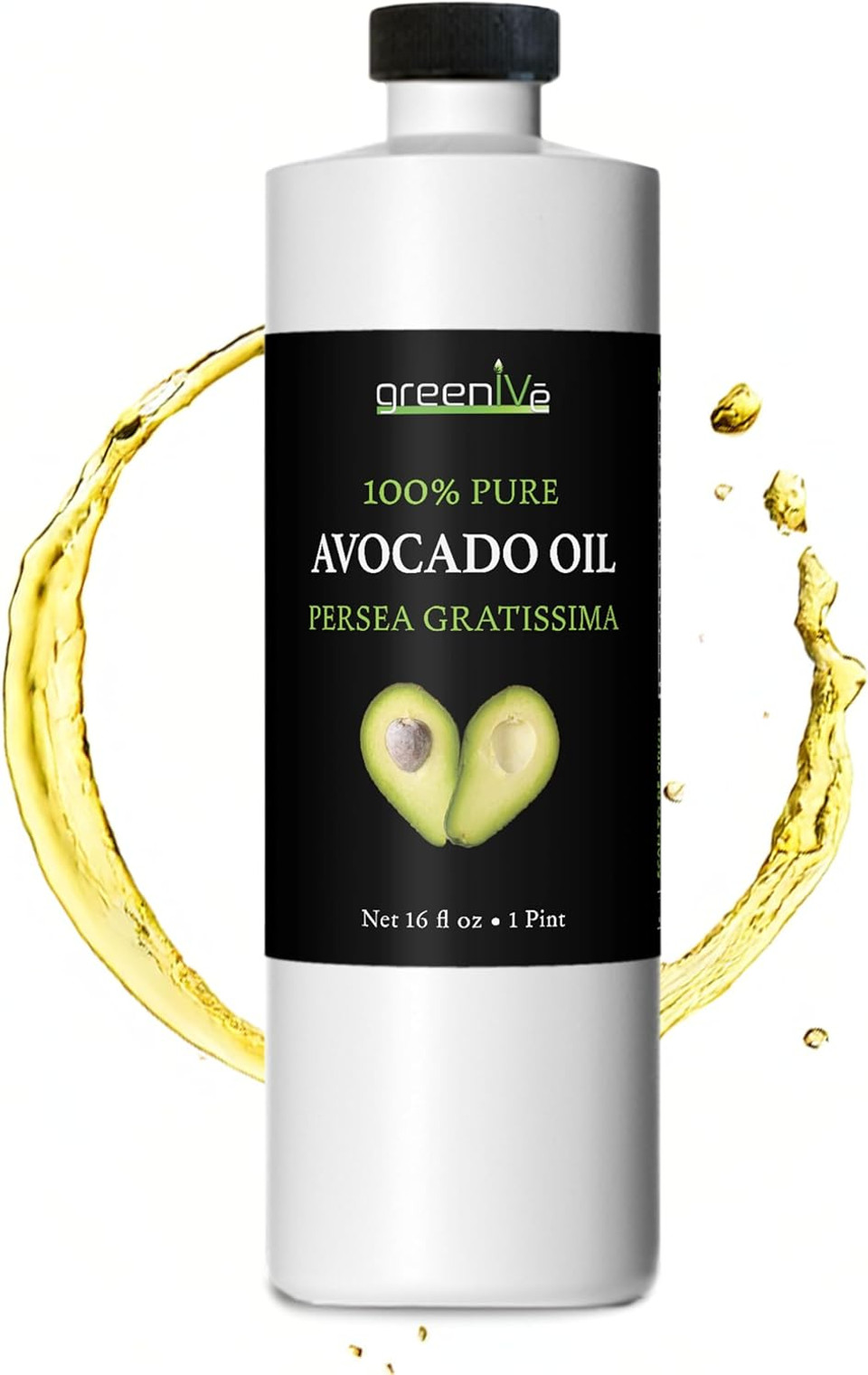 Greenive - Avocado Oil - 100% Pure Avocado Oil - Cold Pressed - Virgin - Exclusively On Amazon (16 Ounce) 
