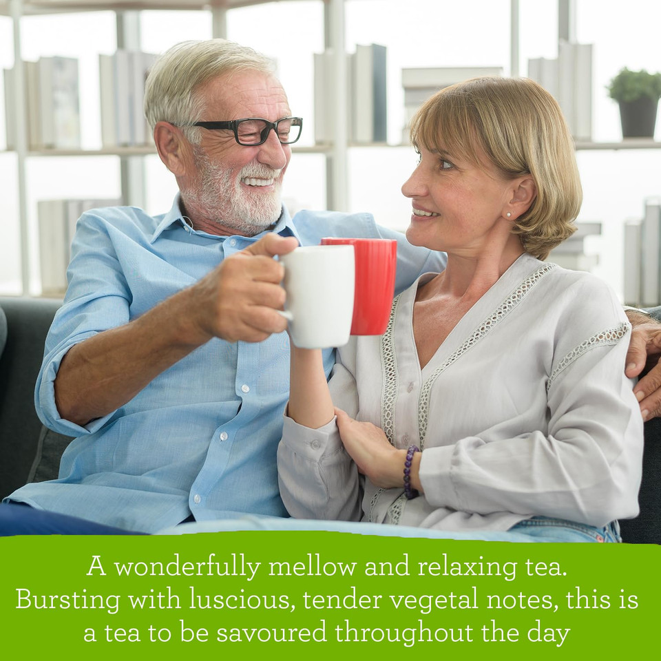 Greenypeeps Organic Green Tea Bags - Refreshing & Mellow Flavor - Pure Green Tea From Tender Top Leaves - Net Carbon Negative Impact - Premium & Eco-Friendly - 50 Count