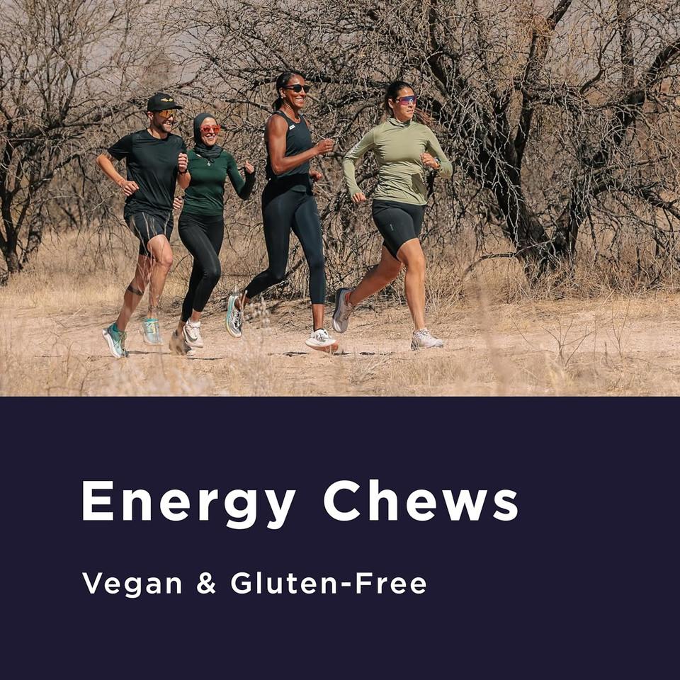 Gu Energy Chews, Fruit Punch Energy Gummies With Electrolytes, Vegan, Gluten-Free, Kosher, Caffeine Free, And Dairy-Free On-The-Go Energy For Any Workout, 12 Bags (24 Servings Total)