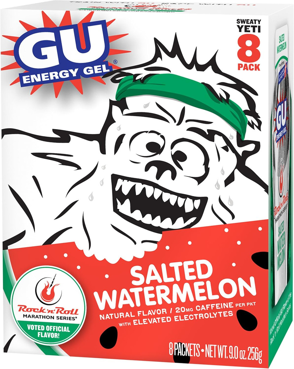 Gu Energy Original Sports Nutrition Energy Gel, Mandarin Orange, 8 Count