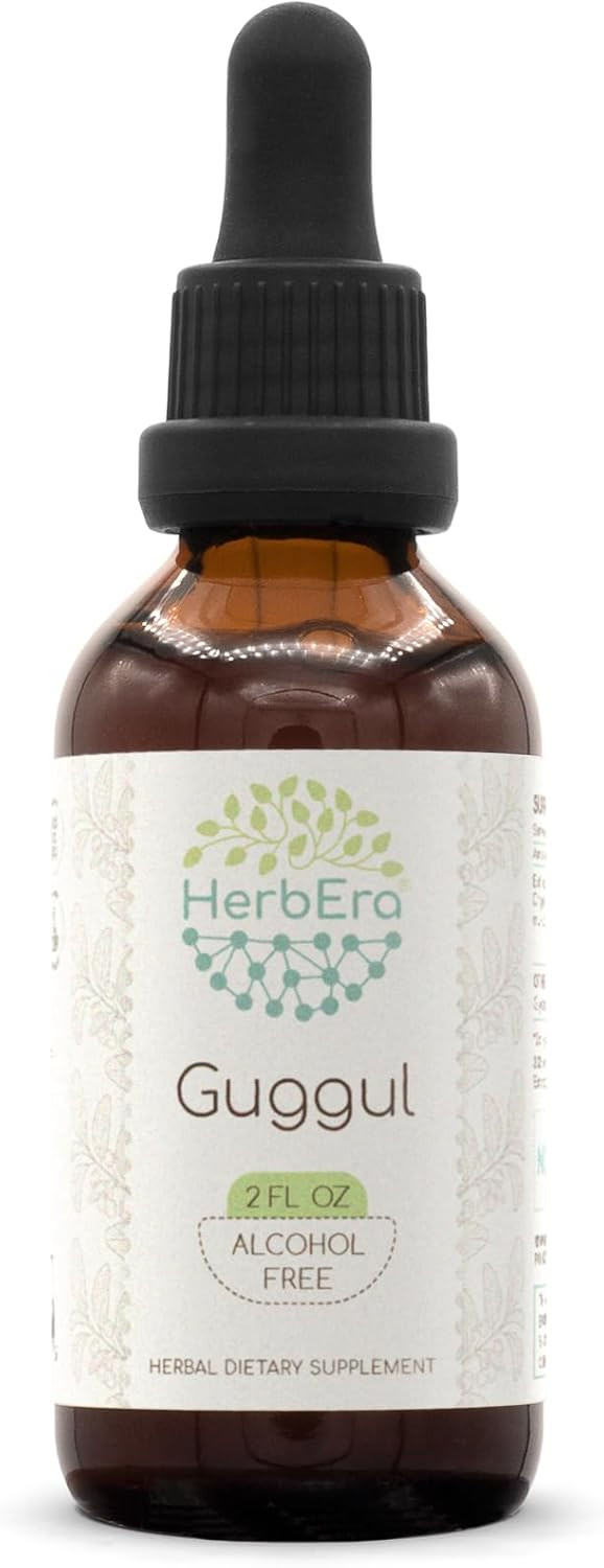 Guggul B60 Alcohol-Free Herbal Extract Tincture, Concentrated Liquid Drops Natural Guggul (Commiphora Mukul) (2 Fl Oz)