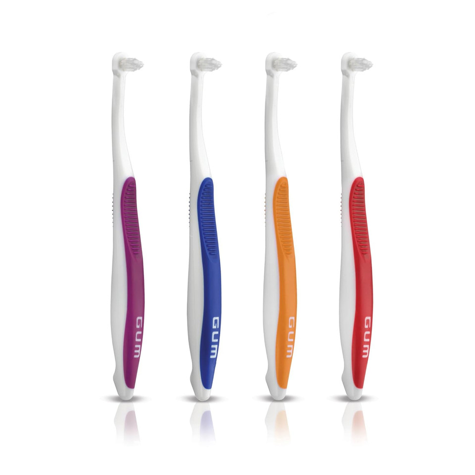 Gum End Tuft Toothbrush - Extra Small Head For Hard-To-Reach Areas - Implants, Back Teeth, And Wisdom Teeth - Soft Dental Brush For Adults (6Pk)