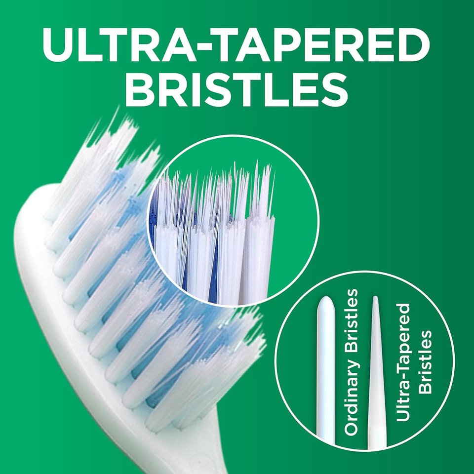 Gum Summit+ Soft Toothbrush, Ultra Fine Tapered Bristles For More Effective Plaque Removal, Extra Soft Toothbrushes For Adults, 12 Count