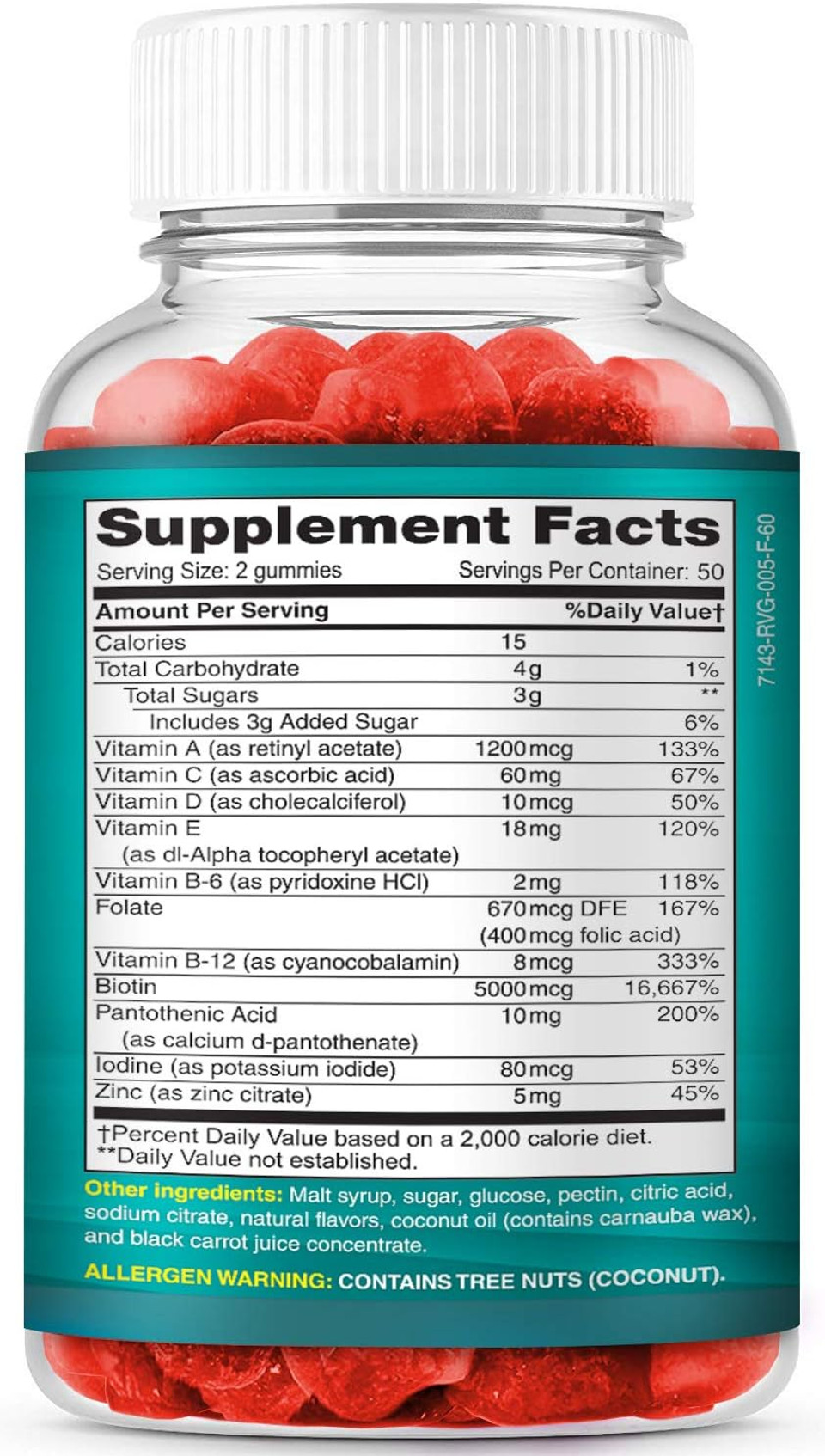 Hair Skin And Nails Gummies With High Potency Biotin 5000Mcg | Tasty Hair Vitamins For Women Men And Kids | Gluten Free Hair Nail And Skin Vitamins Plus Biotin Gummies For Hair Growth