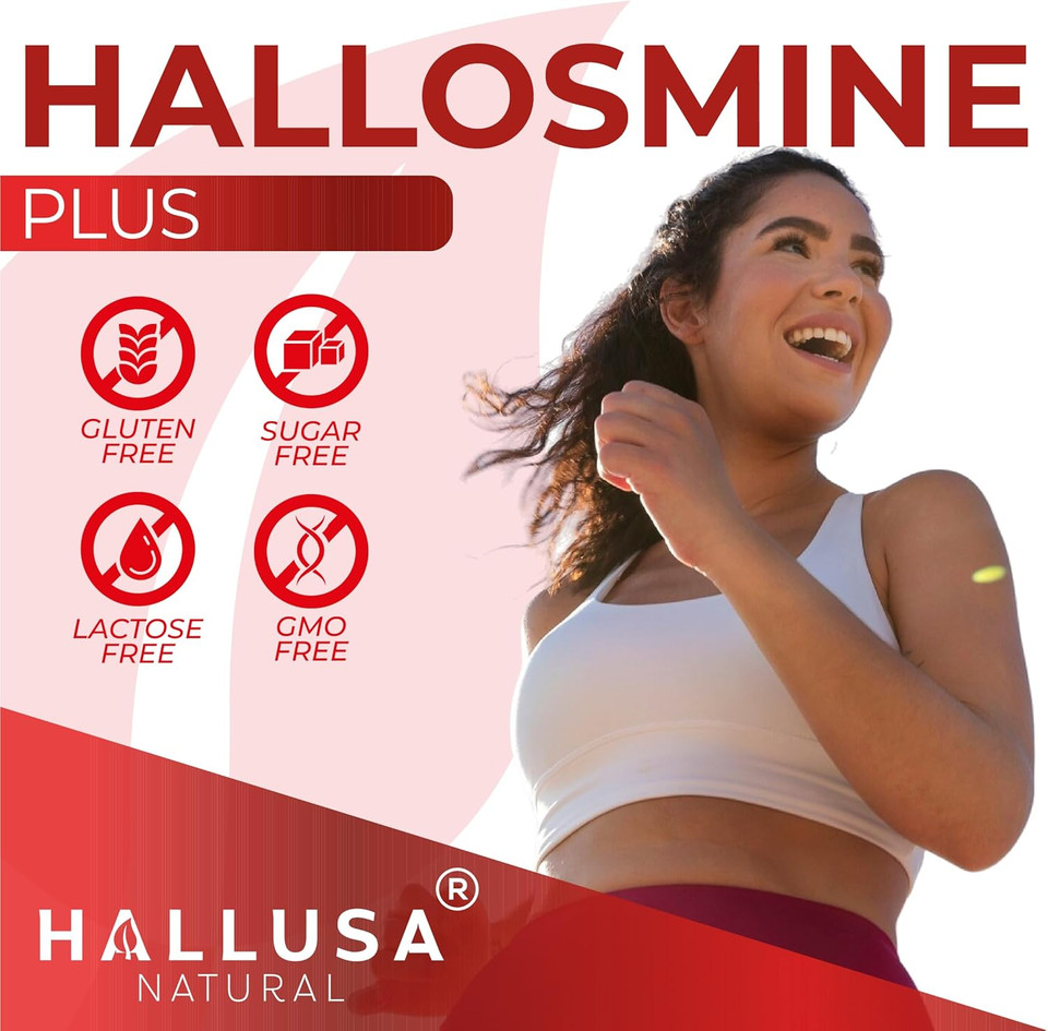 Hallosmine Plus Diosmin 500Mg, Varicose Veins, Leg Circulation Supplement, Heavy Legs, Diosmin Circulation Support, Lymphatic Drainage & Blood Circulation Supplement - 60 Caps