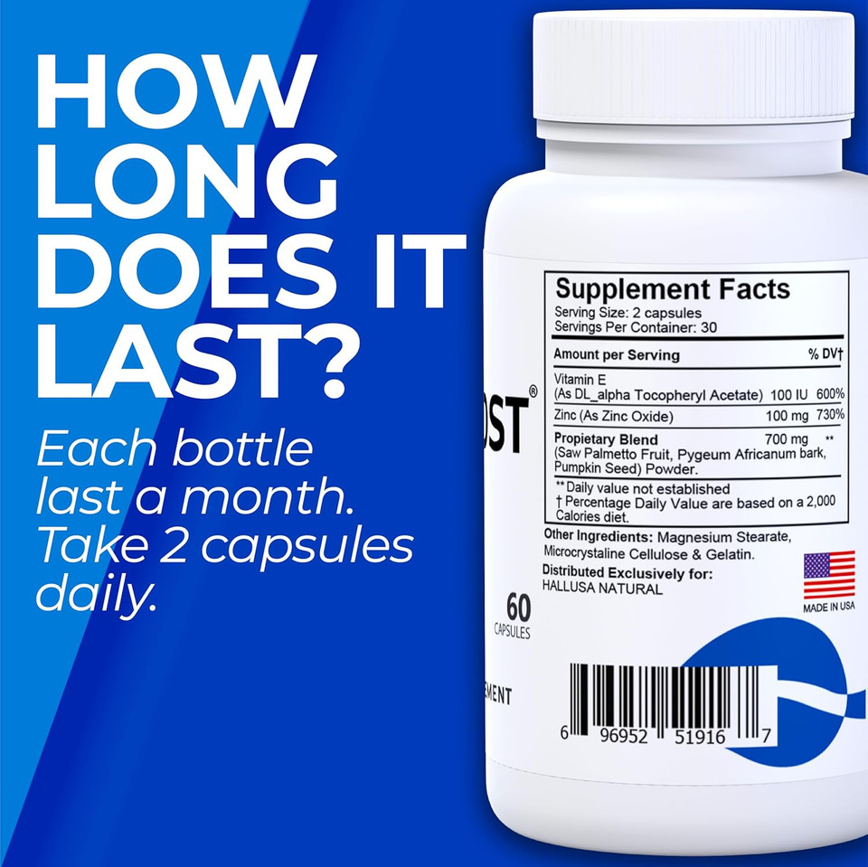 Hallprost- Prostate Supplement For Men - Blend Saw Palmetto 700Mg* - Prostate Pills 60 Caps