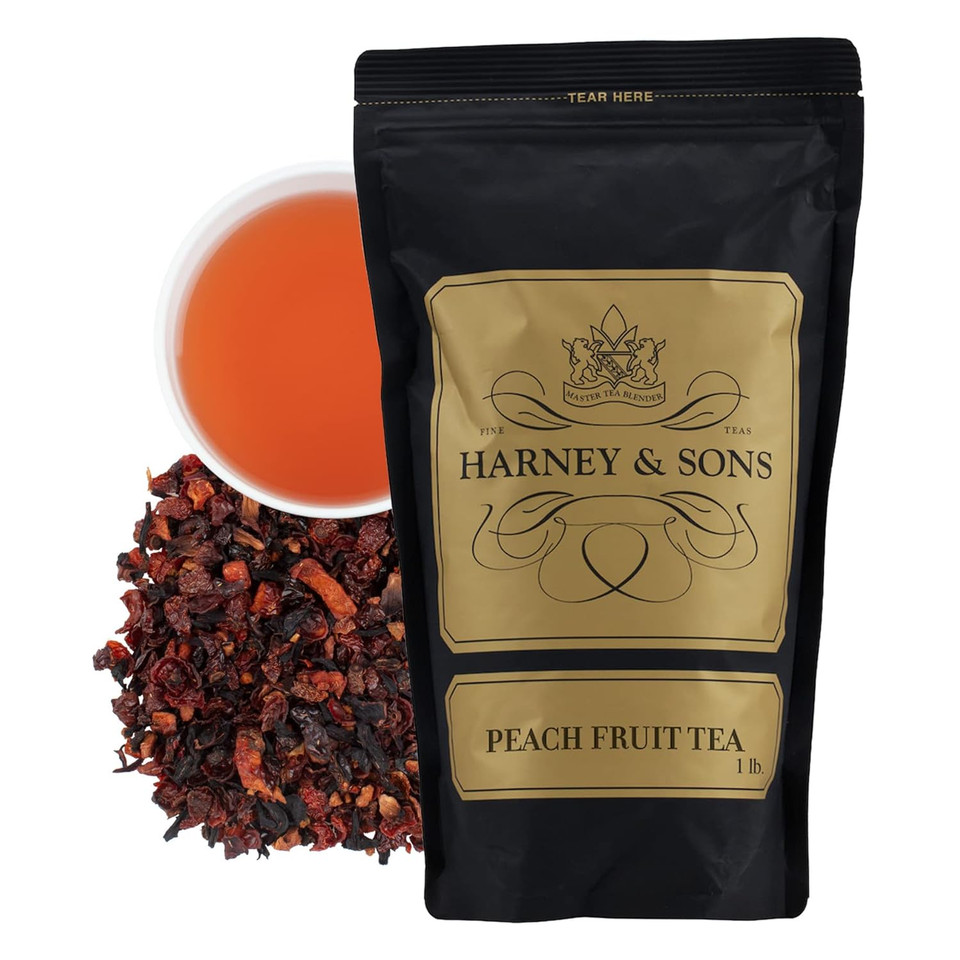 Harney & Sons Peach Fruit Tea| 16 Oz Bulk Herbal Peach Fruit Tea