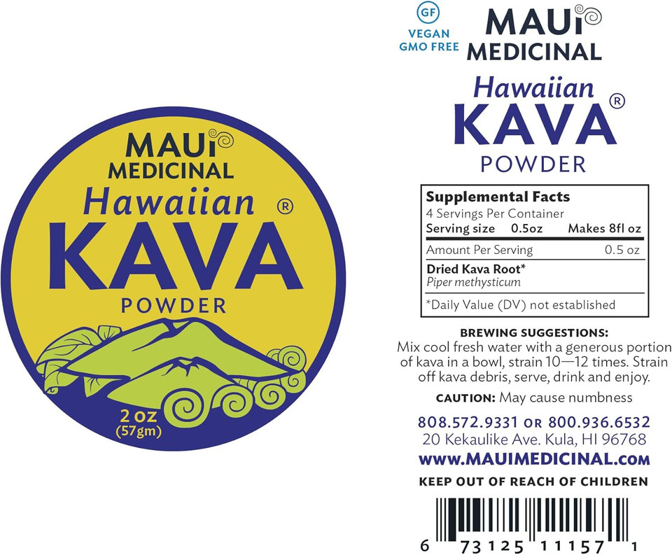 Hawaiian Kava Root Powder 2Oz