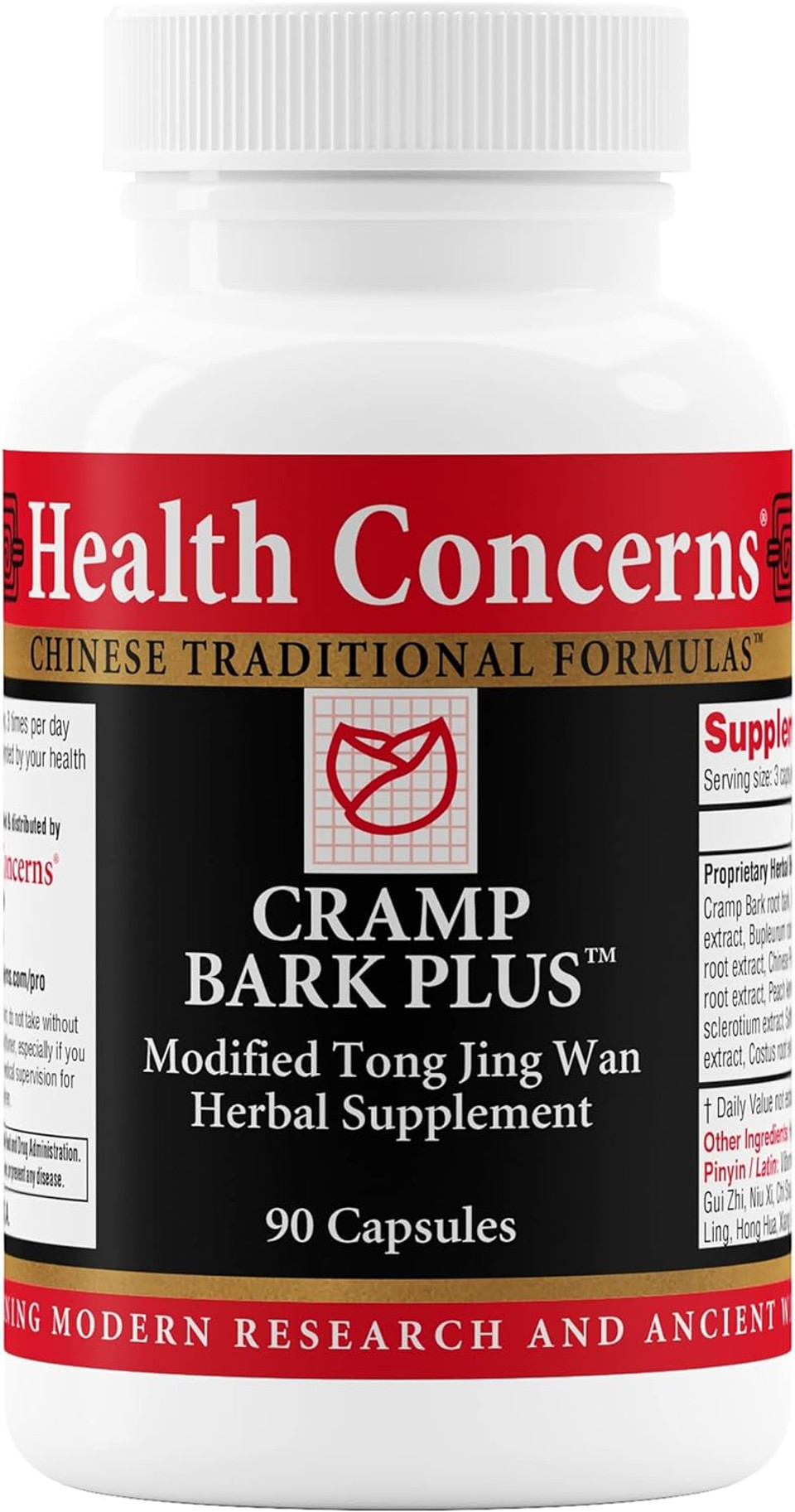 Health Concerns Cramp Bark Plus  Menstrual Cramp Relief & Hormonal Balance  Circulation Support  Dong Quai, Black Cohosh, Bupleurum & Chinese Herbs  Herbal Supplement For Women  90 Capsules