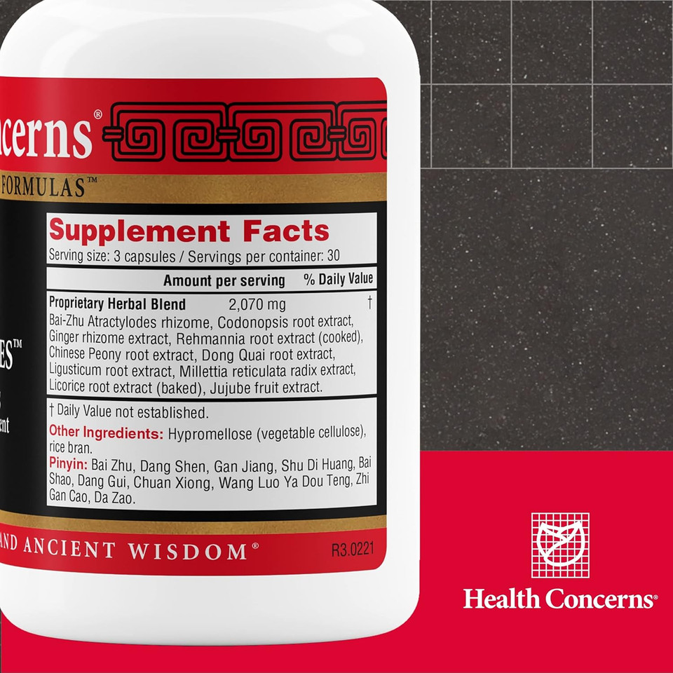 Health Concerns Eight Treasures  Menstrual Relief & Women'S Health Supplement  Uterine Health, Fatigue, Irregular Cycles, Postpartum Recovery  Herbal Chinese Medicine  90 Capsules