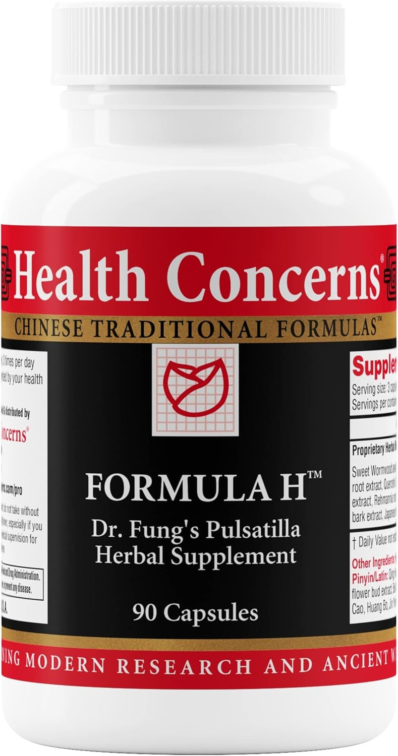 Health Concerns Formula H  Blood Circulation & Vascular Support  Vein Health Supplement  Herbal Formula With Quercetin & Skullcap Root  Chinese Traditional Medicine  90 Capsules