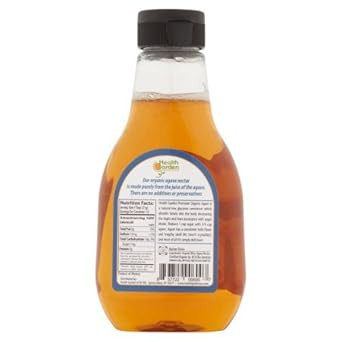 Health Garden Blue Agave Nectar Sweetener - Organic - Non Gmo - Low Glycemic - Kosher -11.6 Oz