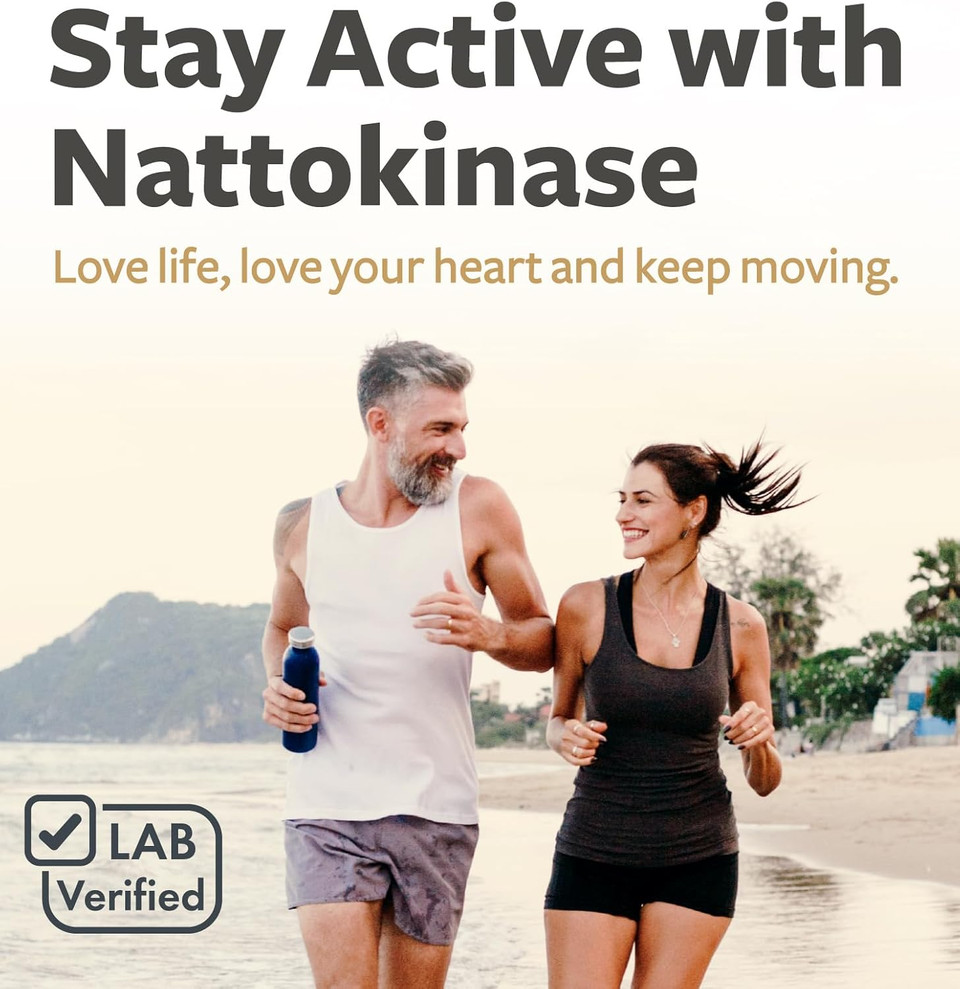 Healths Harmony Nattokinase 2000 Fu (Non-Gmo) Powerful Nattokinase Supplement Made From Naturally Fermented Soybeans - (4 Month Supply) 120 Vegan Natto Capsules