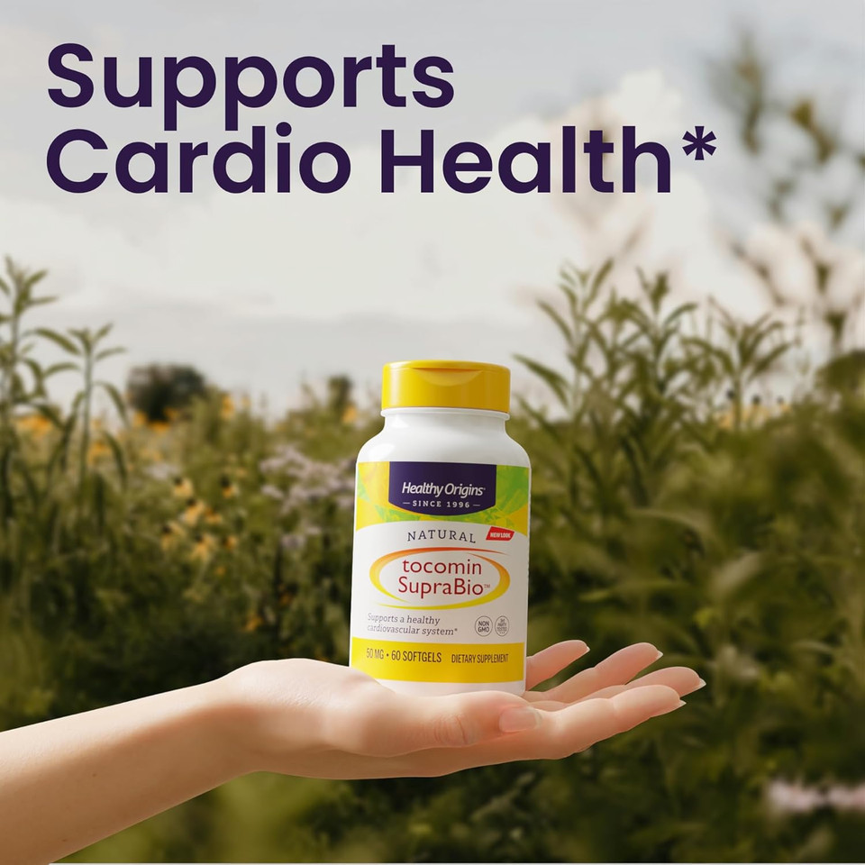 Healthy Origins Tocomin Suprabio Tocotrienols 50 Mg (Non-Gmo, Full Spectrum, Gluten Free, Cardiovascular Support, Skin Support), 150 Softgels