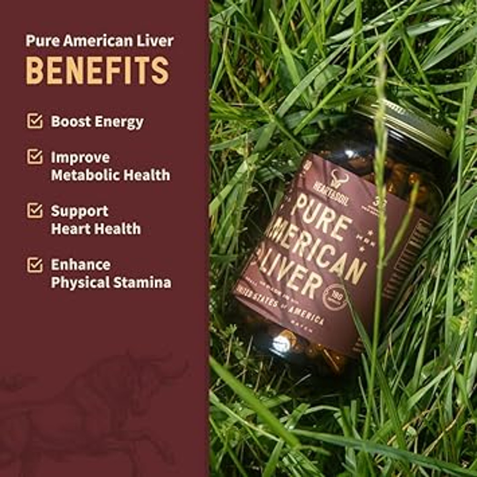 Heart & Soil  3000Mg Grass-Fed Beef Organ Supplement For Women & Men With Liver, Heart, Kidney, Pancreas & Spleen For Full-Body Nutrition & Energy  Non-Gmo, Allergen-Free  180 Capsules