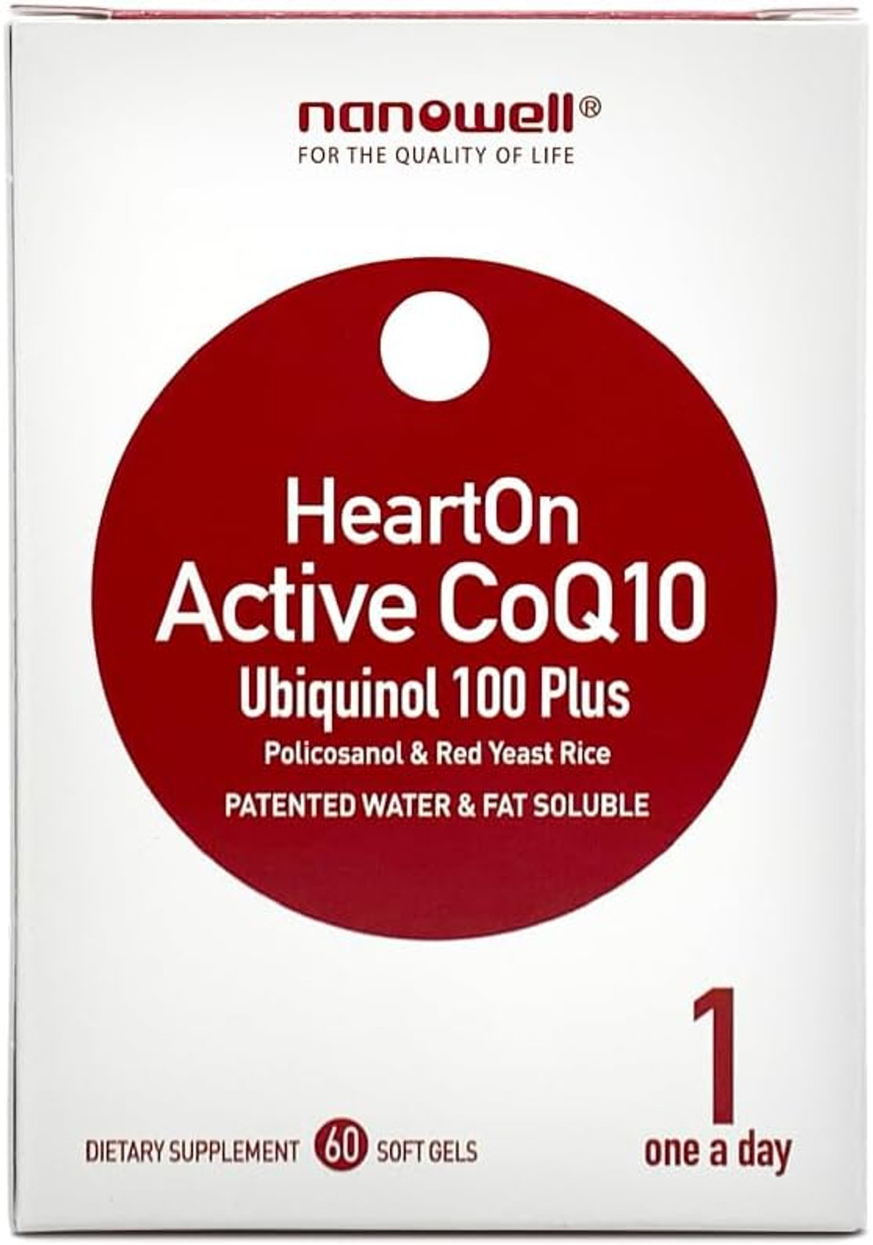 Hearton Active Coq10 Kaneka Ubiquinol 100 Plus Heart Health Supplement - 60 Softgels X 1 Box For 2 Months (60 Count)