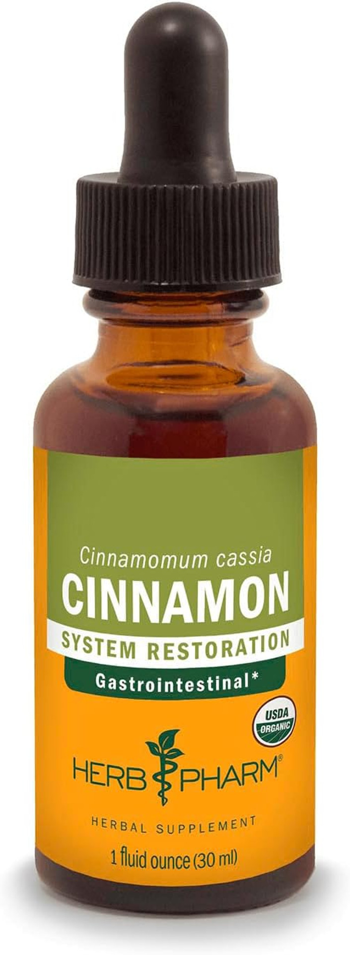Herb Pharm Certified Organic Cinnamon Liquid Extract For Cardiovascular And Circulatory Support - 1 Ounce