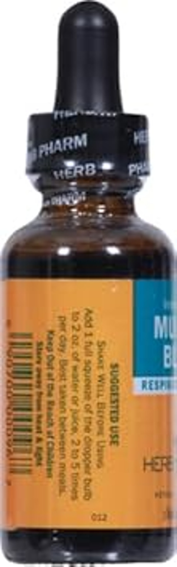 Herb Pharm Certified Organic Mullein Blend Liquid Extract For Respiratory System Support - 1 Ounce